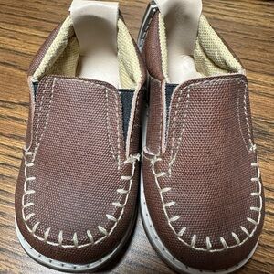 Brown Faux Leather Baby Shoes Size‎ 3.5 US 19 Euro